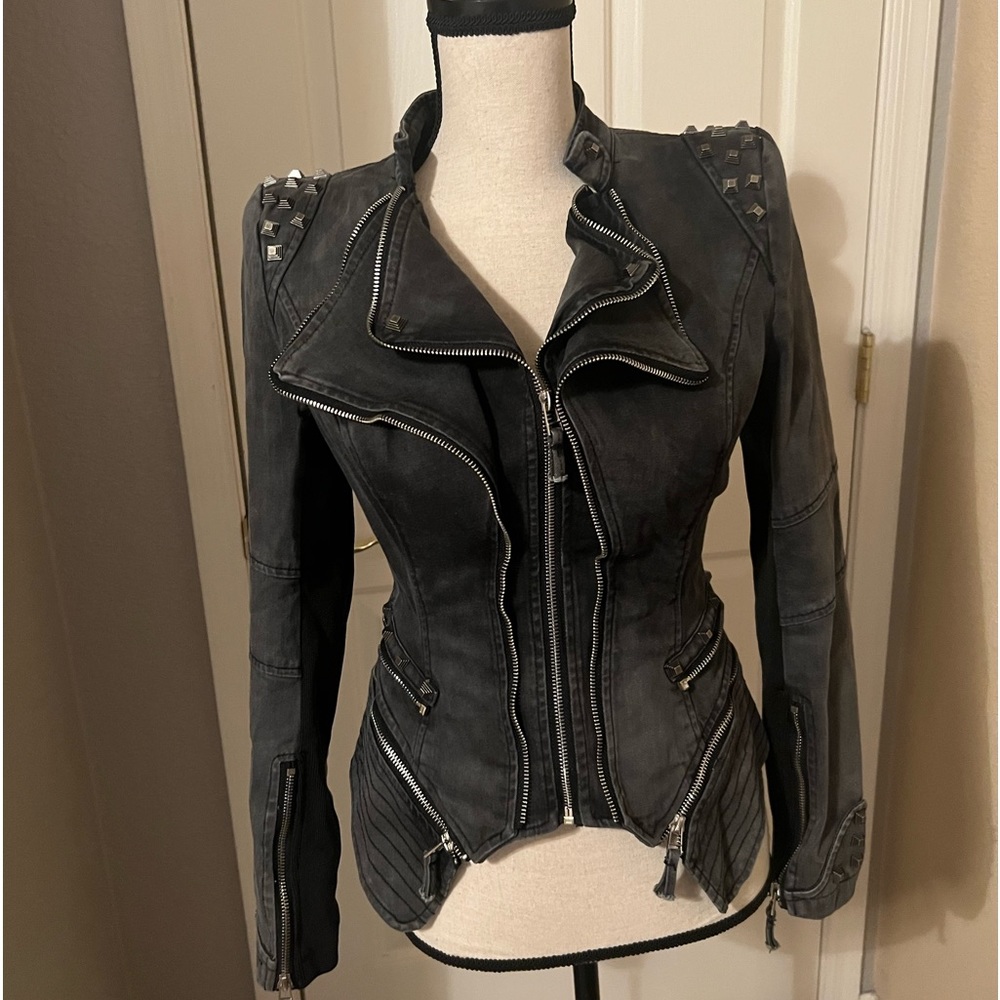 Studded Black Women's Jacket